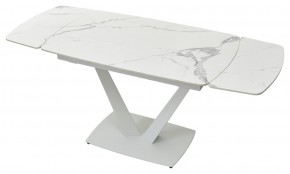 Стол ALATRI 120 GLOSS STATUARIO WHITE SOLID CERAMIC / WHITE, ®DISAUR в Качканаре - kachkanar.mebel24.online | фото 6