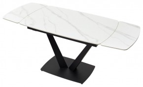 Стол ALATRI 120 MATT WHITE MARBLE SOLID CERAMIC / BLACK, ®DISAUR в Качканаре - kachkanar.mebel24.online | фото 4