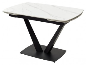 Стол ALATRI 120 MATT WHITE MARBLE SOLID CERAMIC / BLACK, ®DISAUR в Качканаре - kachkanar.mebel24.online | фото 7