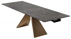 Стол ALES 180 BLACK GRAVE SOLID CERAMIC, керамика / бронзовый, ®DISAUR в Качканаре - kachkanar.mebel24.online | фото 7