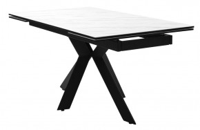 Стол BELLUNO 160 MARBLES KL-99 Белый мрамор матовый, итальянская керамика/ черный каркас, ®DISAUR в Качканаре - kachkanar.mebel24.online | фото 2