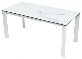 Стол CORNER 120 HIGH GLOSS STATUARIO керамика, стекло/ белый каркас, ®DISAUR в Качканаре - kachkanar.mebel24.online | фото 6