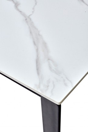 Стол CORNER 120 MATT WHITE MARBLE SOLID CERAMIC / BLACK, ®DISAUR в Качканаре - kachkanar.mebel24.online | фото 3