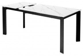 Стол CORNER 120 MATT WHITE MARBLE SOLID CERAMIC / BLACK, ®DISAUR в Качканаре - kachkanar.mebel24.online | фото 5