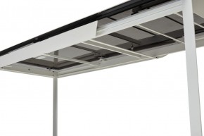 Стол CREMONA 140 HIGH GLOSS STATUARIO Белый мрамор глянцевый, керамика/ белый каркас, ®DISAUR в Качканаре - kachkanar.mebel24.online | фото 2