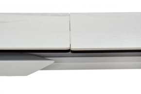 Стол CREMONA 140 HIGH GLOSS STATUARIO Белый мрамор глянцевый, керамика/ белый каркас, ®DISAUR в Качканаре - kachkanar.mebel24.online | фото 3