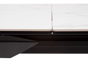 Стол CREMONA 140 HIGH GLOSS STATUARIO Белый мрамор глянцевый, керамика/ черный каркас, ®DISAUR в Качканаре - kachkanar.mebel24.online | фото 5