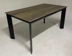 Стол CREMONA 140 KL-61 под дерево, итальянская керамика/ черный каркас, ®DISAUR в Качканаре - kachkanar.mebel24.online | фото 2