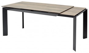 Стол CREMONA 140 KL-61 под дерево, итальянская керамика/ черный каркас, ®DISAUR в Качканаре - kachkanar.mebel24.online | фото 8