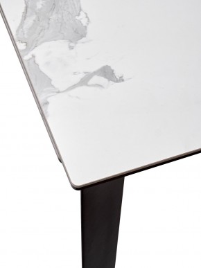 Стол CREMONA 140 MATTE STATUARIO Белый мрамор матовый, керамика/ черный каркас, ®DISAUR в Качканаре - kachkanar.mebel24.online | фото 3