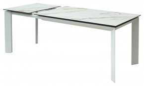 Стол CREMONA 160 KL-188 Контрастный мрамор / белый каркас, ®DISAUR в Качканаре - kachkanar.mebel24.online | фото 6