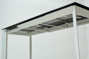 Стол CREMONA 180 KL-188 Контрастный мрамор матовый, итальянская керамика/ белый каркас, ®DISAUR в Качканаре - kachkanar.mebel24.online | фото 8