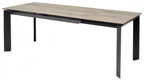 Стол CREMONA 180 KL-61 Под дерево, итальянская керамика / черный каркас, ®DISAUR в Качканаре - kachkanar.mebel24.online | фото 1