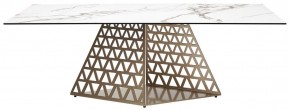 Стол ENNA 220 KL-188 Контрастный мрамор матовый, итальянская керамика/ каркас цвета шампань, ®DISAUR в Качканаре - kachkanar.mebel24.online | фото 10