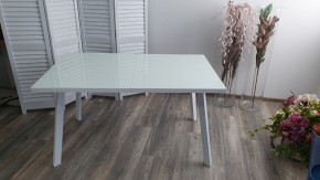 Стол ФИН 140 Белый, стекло/ Белый каркас М-City в Качканаре - kachkanar.mebel24.online | фото 9