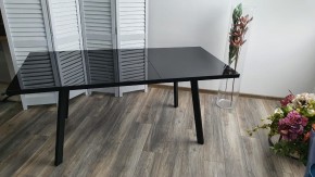 Стол ФИН 140 Черный, стекло/ Черный каркас М-City в Качканаре - kachkanar.mebel24.online | фото 9