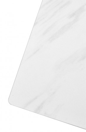 Стол FONDI 180 MARBLES KL-99 Белый мрамор матовый, итальянская керамика/ черный каркас, ®DISAUR в Качканаре - kachkanar.mebel24.online | фото 6