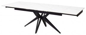Стол FORIO 160 MATT WHITE MARBLE SOLID CERAMIC / BLACK, ®DISAUR в Качканаре - kachkanar.mebel24.online | фото 5