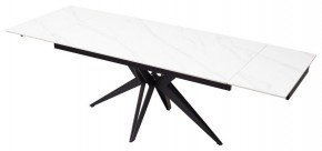 Стол FORIO 160 MATT WHITE MARBLE SOLID CERAMIC / BLACK, ®DISAUR в Качканаре - kachkanar.mebel24.online | фото 6