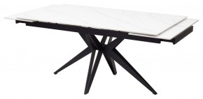 Стол FORIO 160 MATT WHITE MARBLE SOLID CERAMIC / BLACK, ®DISAUR в Качканаре - kachkanar.mebel24.online | фото 7
