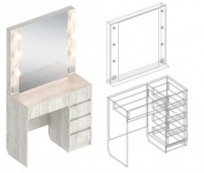 Стол гримерный - 2 (зеркало + стол) в Качканаре - kachkanar.mebel24.online | фото 3
