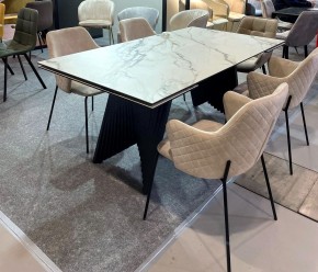 Стол IVAR 180 MARBLES KL-188 Контрастный мрамор, итальянская керамика, ®DISAUR в Качканаре - kachkanar.mebel24.online | фото 11