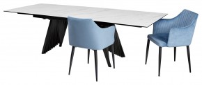 Стол IVAR 200 MARBLES KL-99 Белый мрамор, итальянская керамика, ®DISAUR в Качканаре - kachkanar.mebel24.online | фото 4