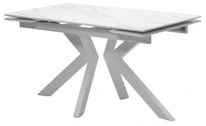Стол Кентукки 3 140 БЕЛЫЙ МРАМОР, стекло / БЕЛЫЙ, М-City в Качканаре - kachkanar.mebel24.online | фото
