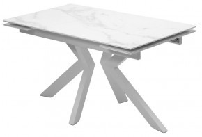 Стол Кентукки 3 140 БЕЛЫЙ МРАМОР, стекло / БЕЛЫЙ, М-City в Качканаре - kachkanar.mebel24.online | фото 5