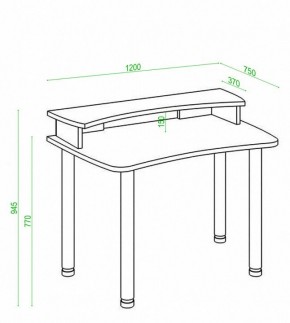 Стол компьютерный Домино Лайт СКЛ-Софт120МО+НКИЛ120 в Качканаре - kachkanar.mebel24.online | фото 2