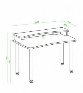 Стол компьютерный Домино Лайт СКЛ-Софт140МО+НКИЛ140 в Качканаре - kachkanar.mebel24.online | фото 3