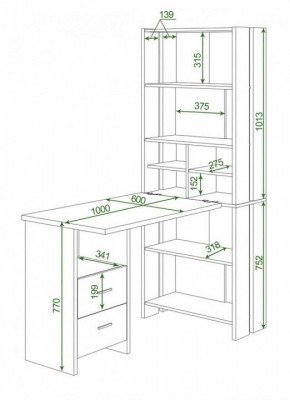 Стол компьютерный Домино Lite СТЛ-ОВ+С100Прям+ТЯЛ в Качканаре - kachkanar.mebel24.online | фото 2