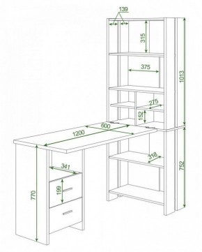 Стол компьютерный Домино Lite СТЛ-ОВ+С120Прям+ТЯЛ в Качканаре - kachkanar.mebel24.online | фото 2