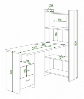 Стол компьютерный Домино Lite СТЛ-ОВ+С120Прям+ТЯЛ в Качканаре - kachkanar.mebel24.online | фото 2