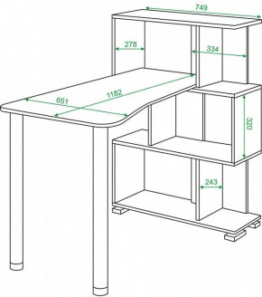 Стол компьютерный Домино нельсон СЛ-5-3СТ-2 в Качканаре - kachkanar.mebel24.online | фото 2