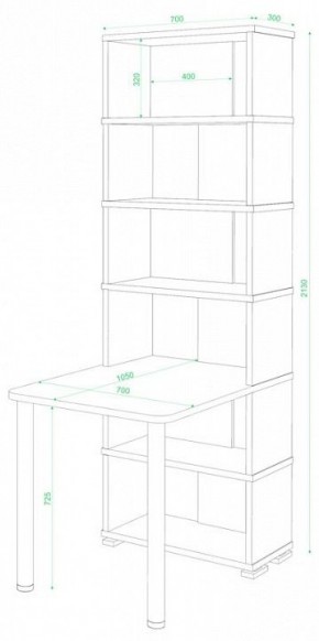 Стол компьютерный Домино СБ-10М/6 в Качканаре - kachkanar.mebel24.online | фото 2