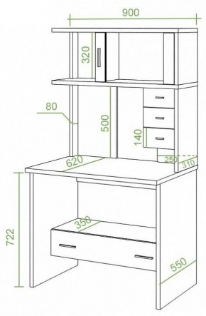 Стол компьютерный Домино СК-10М в Качканаре - kachkanar.mebel24.online | фото 2