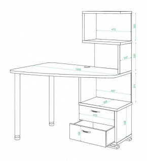 Стол компьютерный Домино СКМ-60 в Качканаре - kachkanar.mebel24.online | фото 2