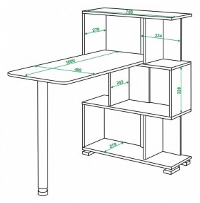 Стол компьютерный Домино СЛ-5-3СТ в Качканаре - kachkanar.mebel24.online | фото 2