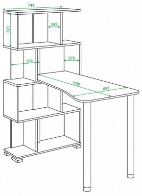 Стол компьютерный Домино СЛ-5-4СТ-2 в Качканаре - kachkanar.mebel24.online | фото 2