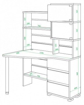 Стол компьютерный Домино СР-322 в Качканаре - kachkanar.mebel24.online | фото 2