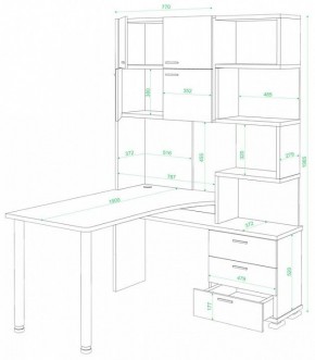 Стол компьютерный Домино СР-500М/190 в Качканаре - kachkanar.mebel24.online | фото 2