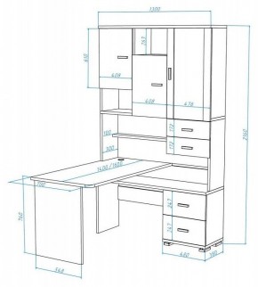 Стол компьютерный Домино СР-620/140 в Качканаре - kachkanar.mebel24.online | фото 2