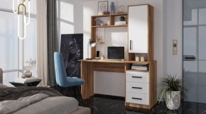 ФАВОРИТ Стол компьютерный (дуб вотан/белый) в Качканаре - kachkanar.mebel24.online | фото