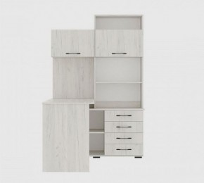 Стол компьютерный "ПКС-11" ЛЕВЫЙ (дуб крафт белый) в Качканаре - kachkanar.mebel24.online | фото 3