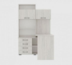 Стол компьютерный "ПКС-11" ПРАВЫЙ (дуб крафт белый) в Качканаре - kachkanar.mebel24.online | фото 3