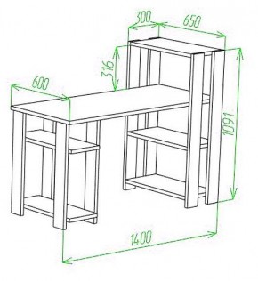 Стол компьютерный Slim СТН-110/140 в Качканаре - kachkanar.mebel24.online | фото 2