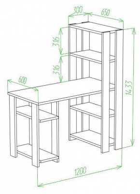 Стол компьютерный Slim СТН-145/120 в Качканаре - kachkanar.mebel24.online | фото 2