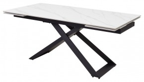 Стол LIVORNO 180 MATT WHITE MARBLE SOLID CERAMIC / BLACK, ®DISAUR в Качканаре - kachkanar.mebel24.online | фото 2