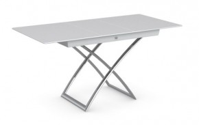 Стол MAGIC-J CS/5041-G, P77 chrome/ P64 white/ glass GXW extrawhite в Качканаре - kachkanar.mebel24.online | фото